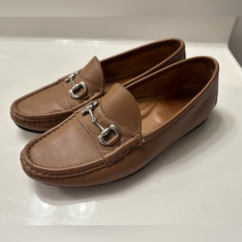 Jay Butler Leather Millbank Bit Loafer in Caramel - Size 9